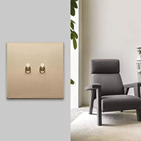 Тумблерный выключатель Eikon EXE Vintage, цвет: Золото сатинированное